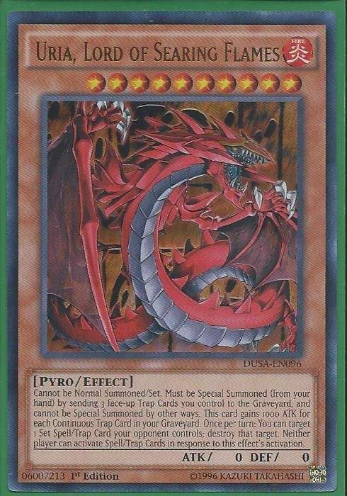 DUSA-EN096 Uria, Lord of Searing Flames - Ultra Rare - Bảo quản theo tiêu chuẩn M2SCCQ