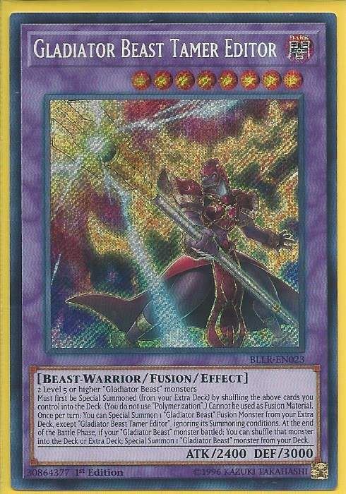 BLLR-EN023 Gladiator Beast Tamer Editor -Secret Rare