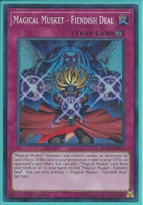 SPWA-EN027 Magical Musket – Fiendish Deal – Super Rare