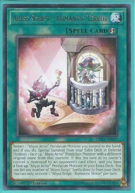 LED3-EN047 Abyss Script – Romantic Terror – Rare