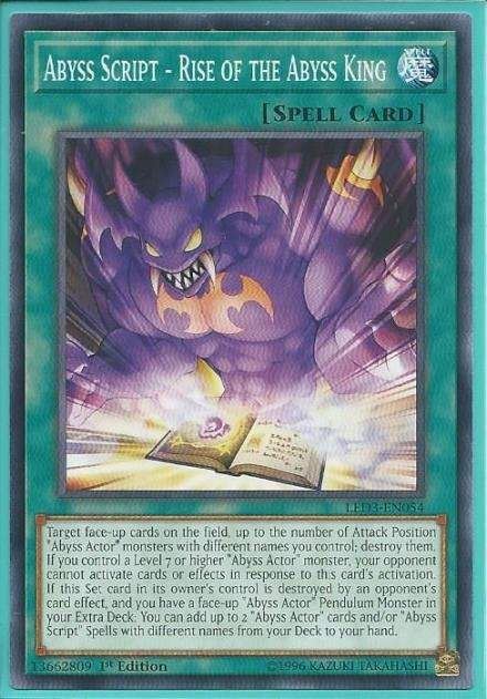 LED3-EN054 Abyss Script – Rise Of The Abyss King – Common