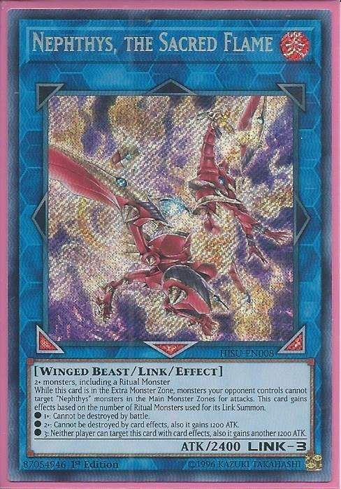 2tvni HISU-EN008 Nephthys, the Sacred Flame – Secret Rare
