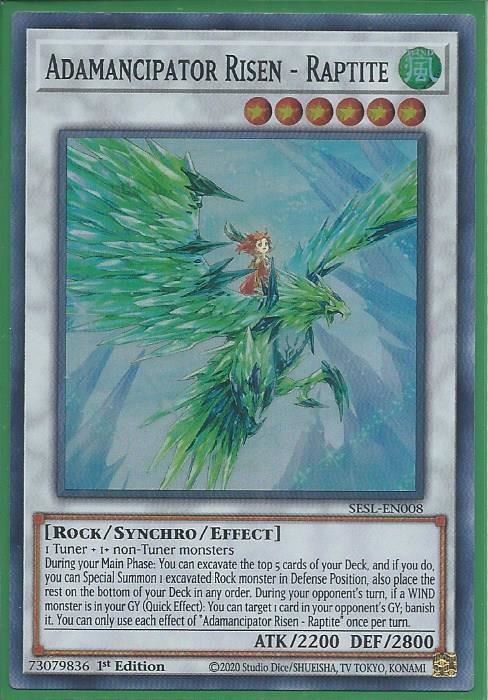 SESL-EN008 Adamancipator Risen – Raptite – Super Rare