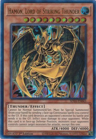 SDSA-EN043 Hamon, Lord of Striking Thunder - Ultra Rare