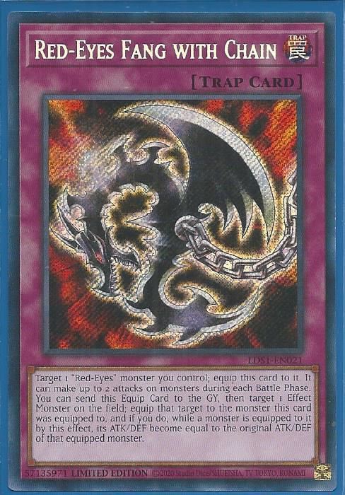 LDS1-EN021 Red-Eyes Fang with Chain – Secret Rare