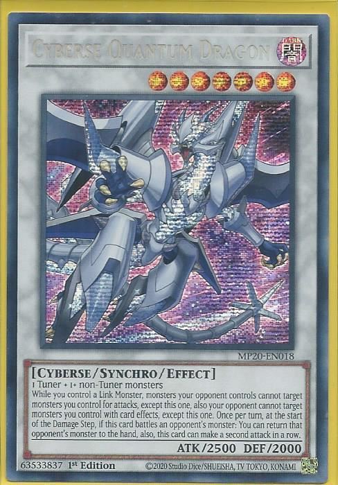 MP20-EN018 Cyberse Quantum Dragon - Prismatic Secret Rare |