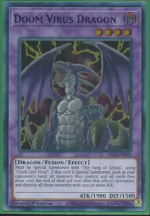 DLCS-EN055P Doom Virus Dragon – Ultra Rare PURPLE