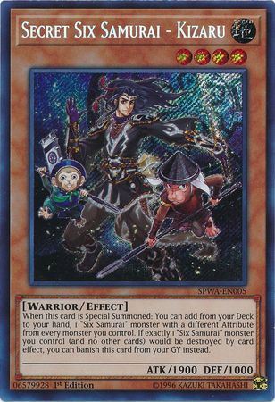 tvni SPWA-EN005 - Secret Six Samurai - Kizaru - Secret Rare