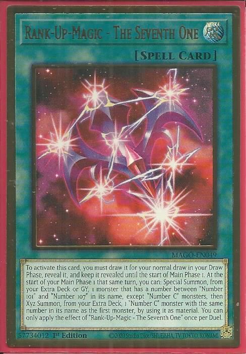 MAGO-EN049 Rank-Up-Magic - The Seventh One - Premium Gold Rare