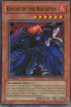 mink SOVR-EN032 - Knight of the Red Lotus - Super Rare
