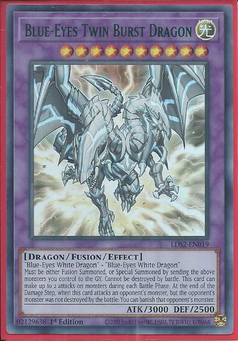 LDS2-EN019G Blue-Eyes Twin Burst Dragon – Ultra Rare GREEN |