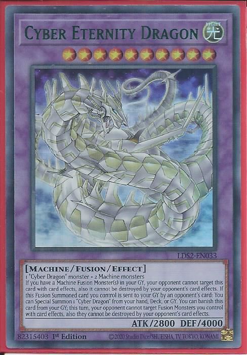 LDS2-EN033G Cyber Eternity Dragon – Ultra Rare GREEN |