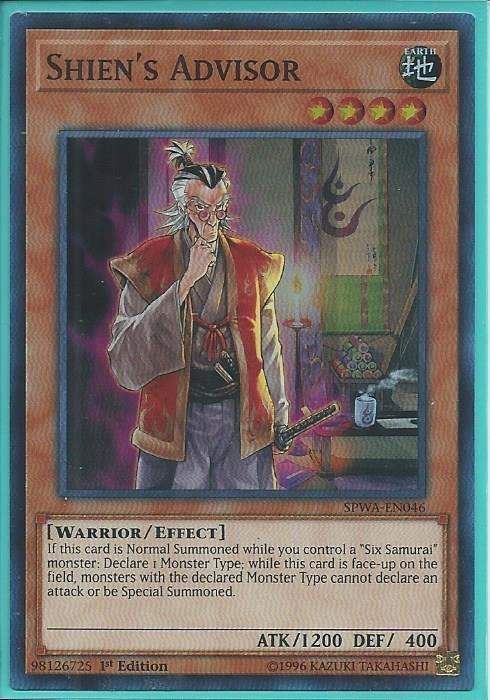 SPWA-EN046 Shien’s Advisor – Super Rare