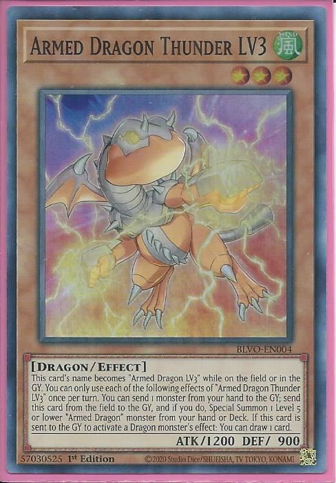 BLVO-EN004 Armed Dragon Thunder LV3 – Super Rare |