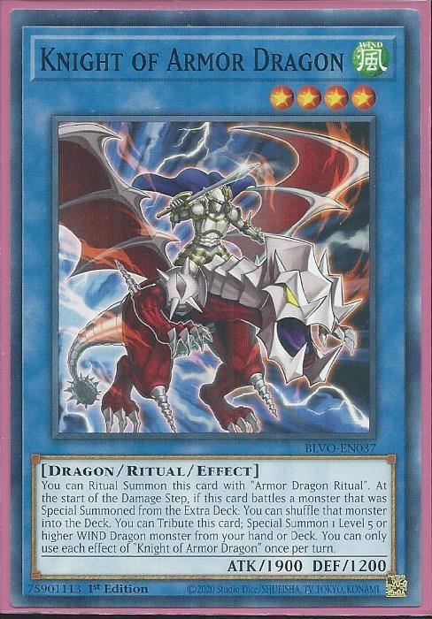 BLVO-EN037 Knight of Armor Dragon – Common