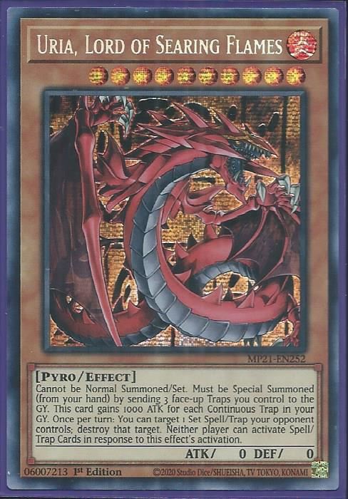 MP21-EN252 Uria, Lord of Searing Flames – Prismatic Secret Rare |
