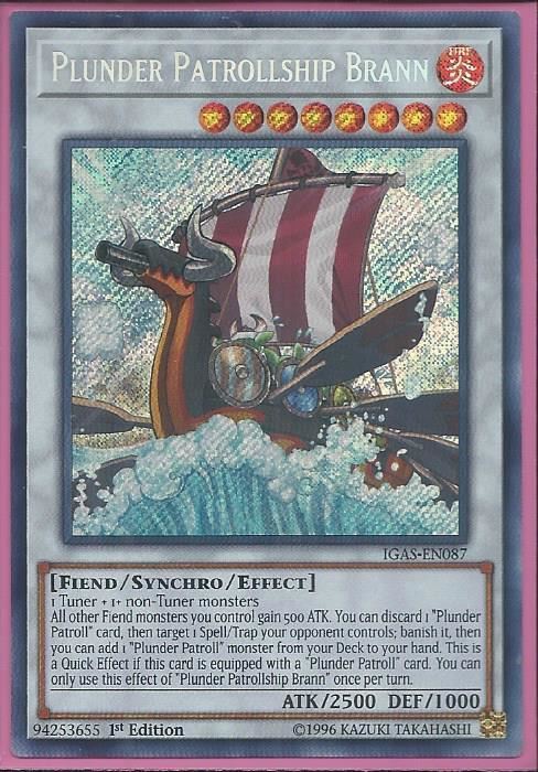 2tvni IGAS-EN087 Plunder Patrollship Brann – Secret Rare