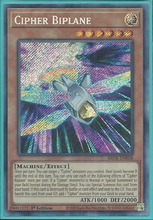 BROL-EN038 Cipher Biplane – Secret Rare
