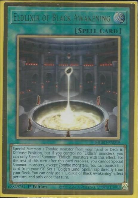 MGED-EN049 Eldlixir of Black Awakening – Premium Gold Rare