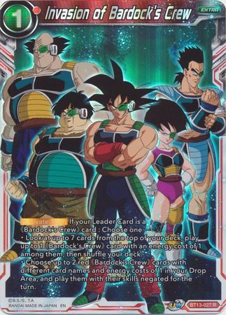 BT13-027 - Invasion of Bardock's Crew - Rare Foil
