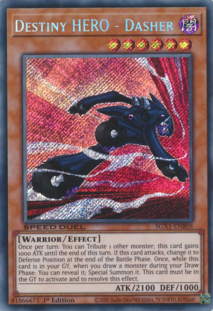 SGX1-ENB05 - Destiny HERO - Dasher - Secret Rare (Near mint)