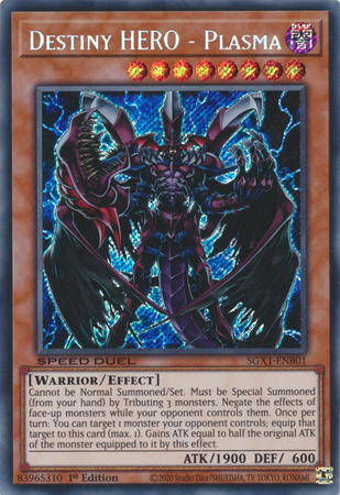 SGX1-ENB01 - Destiny HERO - Plasma - Secret Rare (Near mint)