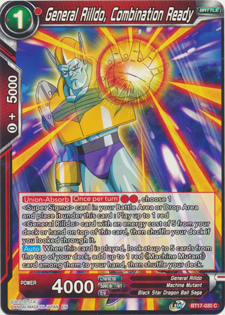 BT17-020 - General Rilldo Combination Ready - Common