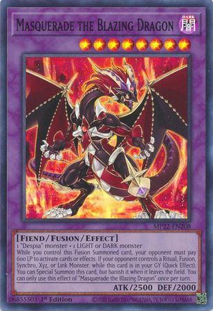 MP22-EN208 - Masquerade the Blazing Dragon - Super Rare
