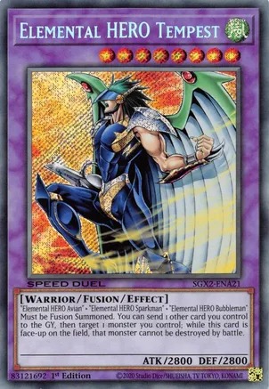 SGX2-ENA21 - Elemental HERO Tempest - Secret Rare