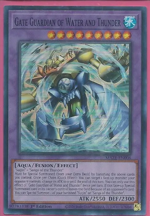 MAZE-EN006 Gate Guardian of Water and Thunder – Super Rare