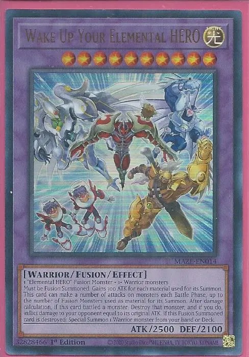 MAZE-EN014 Wake Up Your Elemental HERO – Ultra Rare