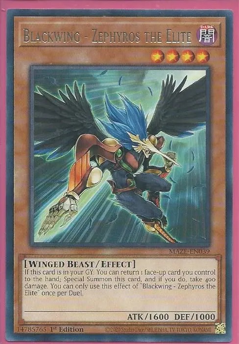 MAZE-EN039 Blackwing – Zephyros the Elite – Rare