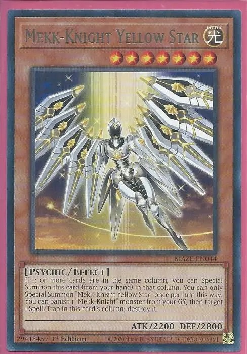 MAZE-EN044 Mekk-Knight Yellow Star – Rare