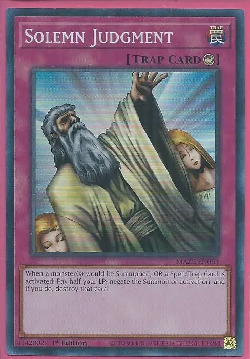 MAZE-EN063 Solemn Judgment – Super Rare