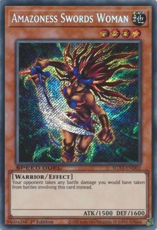 SGX3-END02 - Amazoness Swords Woman - Secret Rare