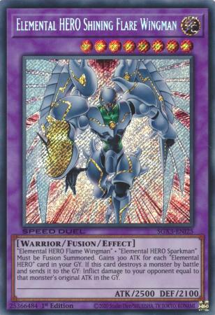 SGX3-ENI25 - Elemental HERO Shining Flare Wingman - Secret Rare
