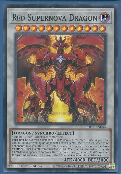SDCK-EN044 Red Supernova Dragon – Super Rare
