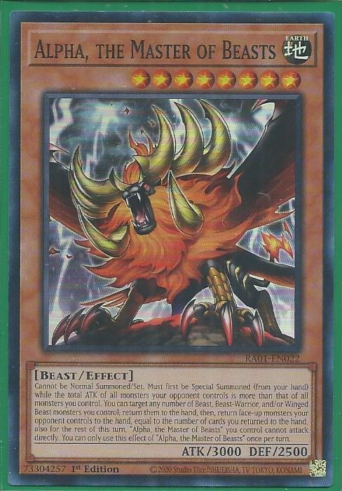 RA01-EN022 Alpha, the Master of Beasts – Super Rare