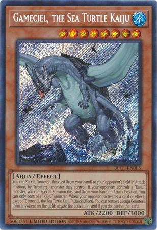 BLC1-EN005 Gameciel, the Sea Turtle Kaiju – Secret Rare (Sealed)