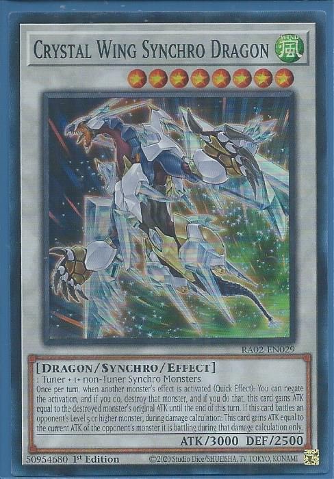 RA02-EN029 Crystal Wing Synchro Dragon – Super Rare