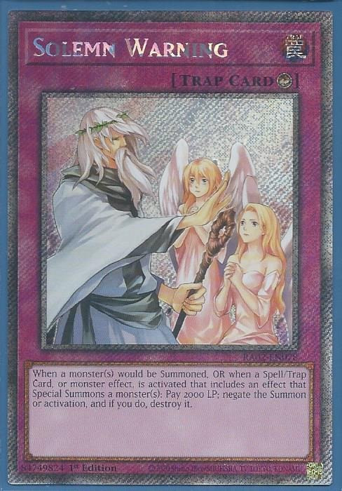RA02-EN078 Solemn Warning – Platinum Secret Rare