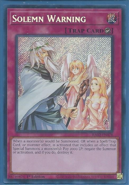 RA02-EN078 Solemn Warning – Secret Rare