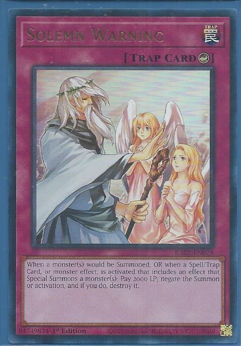 RA02-EN078 Solemn Warning – Ultra Rare