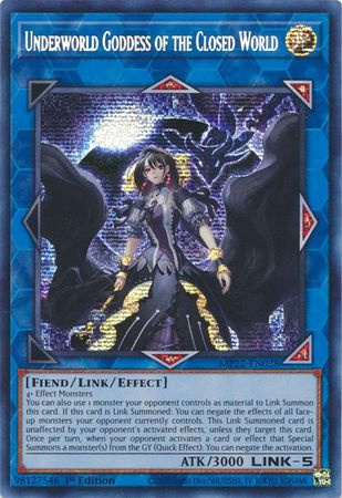 kaka MP22-EN028 - Underworld Goddess of the Closed World - Prismatic Secret Rare 1st Edition