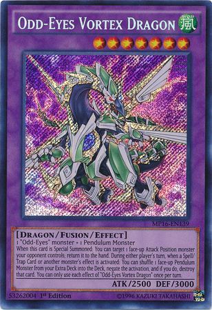 phx MP16-EN139 - Odd-Eyes Vortex Dragon - Secret Rare 1st Edition