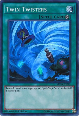 phx MP16-EN221 - Twin Twisters - Super Rare 1st Edition