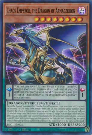 phx BLC1-EN026 Chaos Emperor, the Dragon of Armageddon - SILVER Ultra Rare