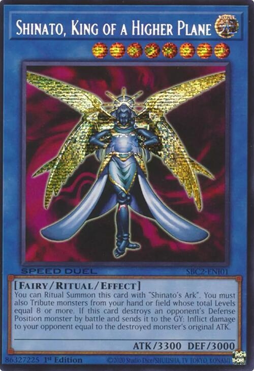SBC2-ENI01 Shinato, King of a Higher Plane - Prismatic Secret Rare - Hoa Kỳ USA