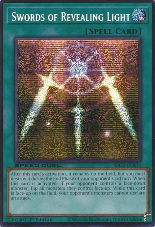 SBC2-ENA14 Swords of Revealing Light - Prismatic Secret Rare - Hoa Kỳ USA