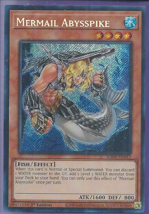 RA04-EN012 Mermail Abysspike – Secret Rare